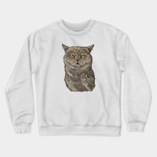 Cat middle finger Crewneck Sweatshirt